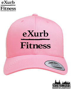 Exurb Fitness Embroidered "OG" Black logo Trucker hat - Pink