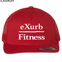 Exurb Fitness Embroidered "OG" White logo Trucker hat - Red