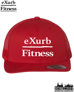 Exurb Fitness Embroidered "OG" White logo Trucker hat - Red