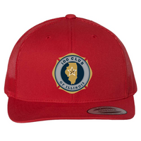 100 Club Embroidered Retro Trucker Hat - Red