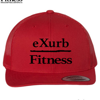 Exurb Fitness Embroidered "OG" Black logo Trucker hat - Red