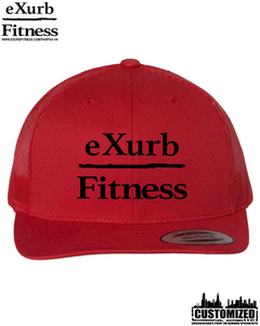 Exurb Fitness Embroidered "OG" Black logo Trucker hat - Red