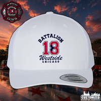 CFD Batt 18 Embroidered Trucker Cap - White