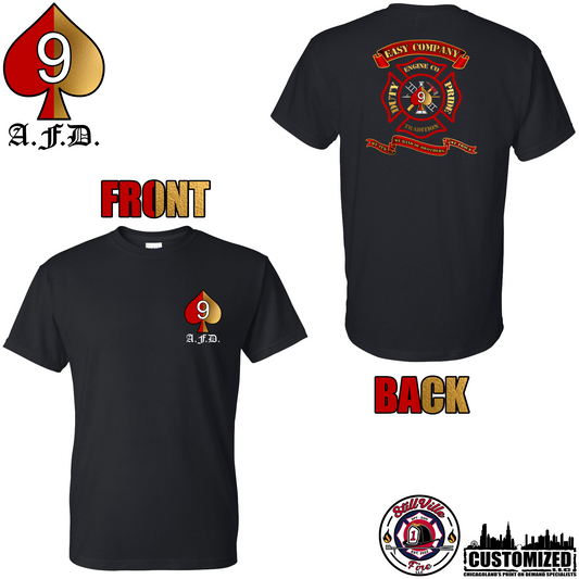 Aurora Fire Dept. "Engine Co. 9" Gildan Short Sleeve - Black