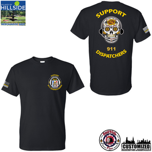 Village of Hillside "Support 911 Dispatchers" Gildan Short sleeve - Black