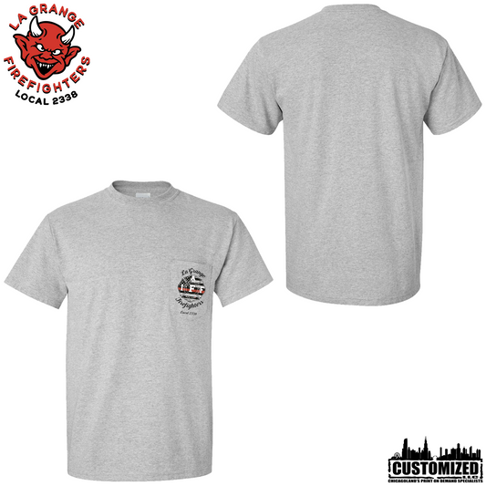 LaGrange FD Pocketed Duty Shirt w/Redline Union Logo - Sport Grey