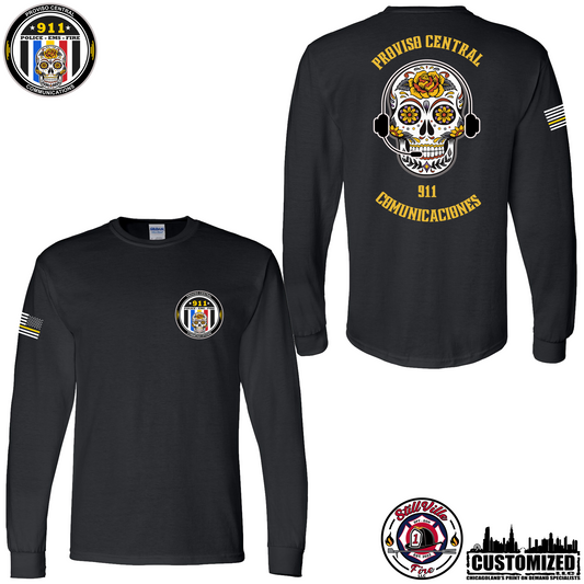 Proviso Central Comm. Gildan Long sleeve shirt - Black