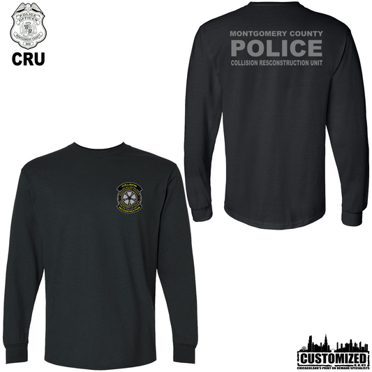 MCPD CRU 50/50 Long Sleeve "Style2" - Black