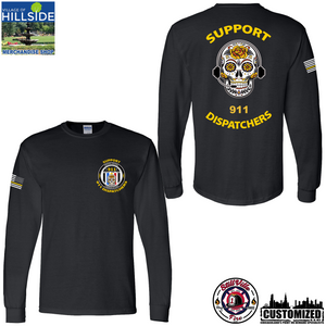 Village of Hillside "Support 911 Dispatchers" Gildan Long sleeve - Black