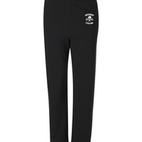 To The Point Tattoo "OG" Open-Bottom Sweatpants with Pockets - Black