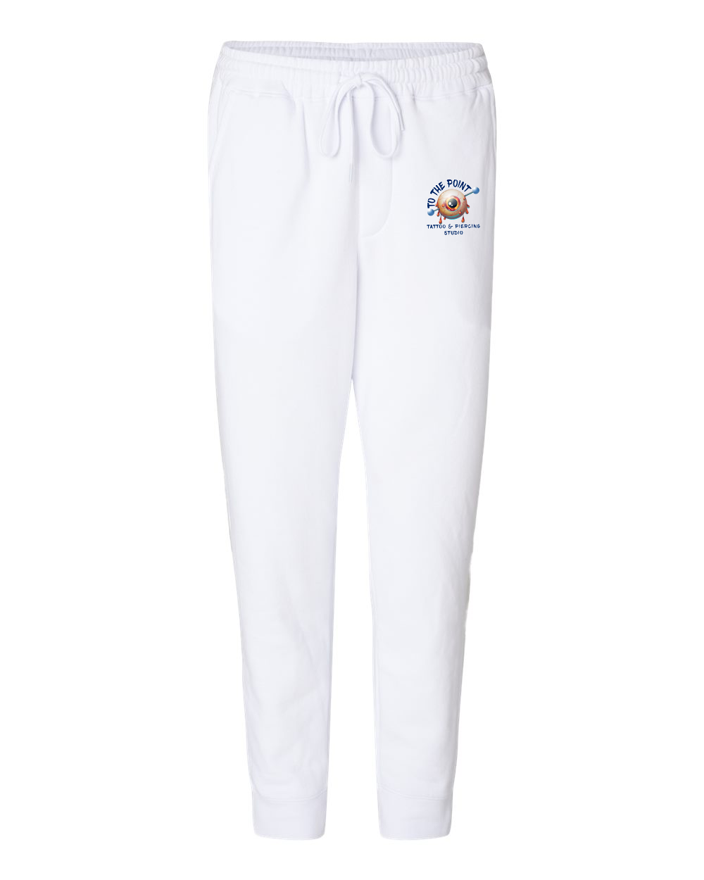 To The Point Piercing Studio Midweight Fleece Pants w/Pockets - White