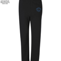 The Barketplace Open-Bottom Sweatpants w/Pockets (Blue logo) - Black