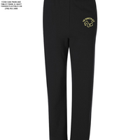 The Barketplace Open-Bottom Sweatpants w/Pockets (Yellow logo) - Black