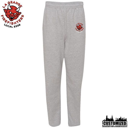 La Grange FD Open Bottom Sweatpants with Pockets - Athletic Heather