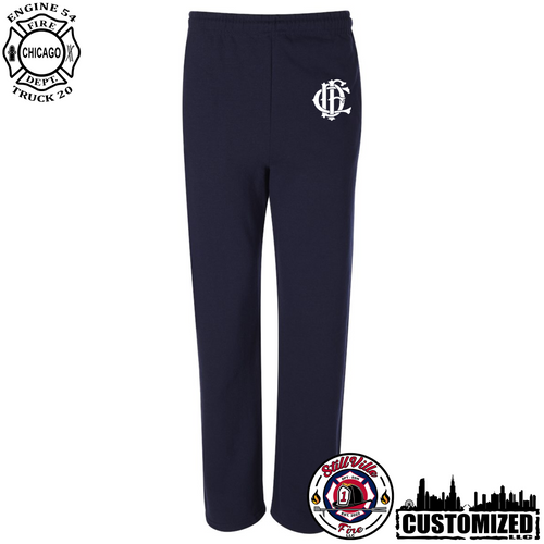 CFD Scramble Open-Bottom Sweatpants w/Pockets - Navy