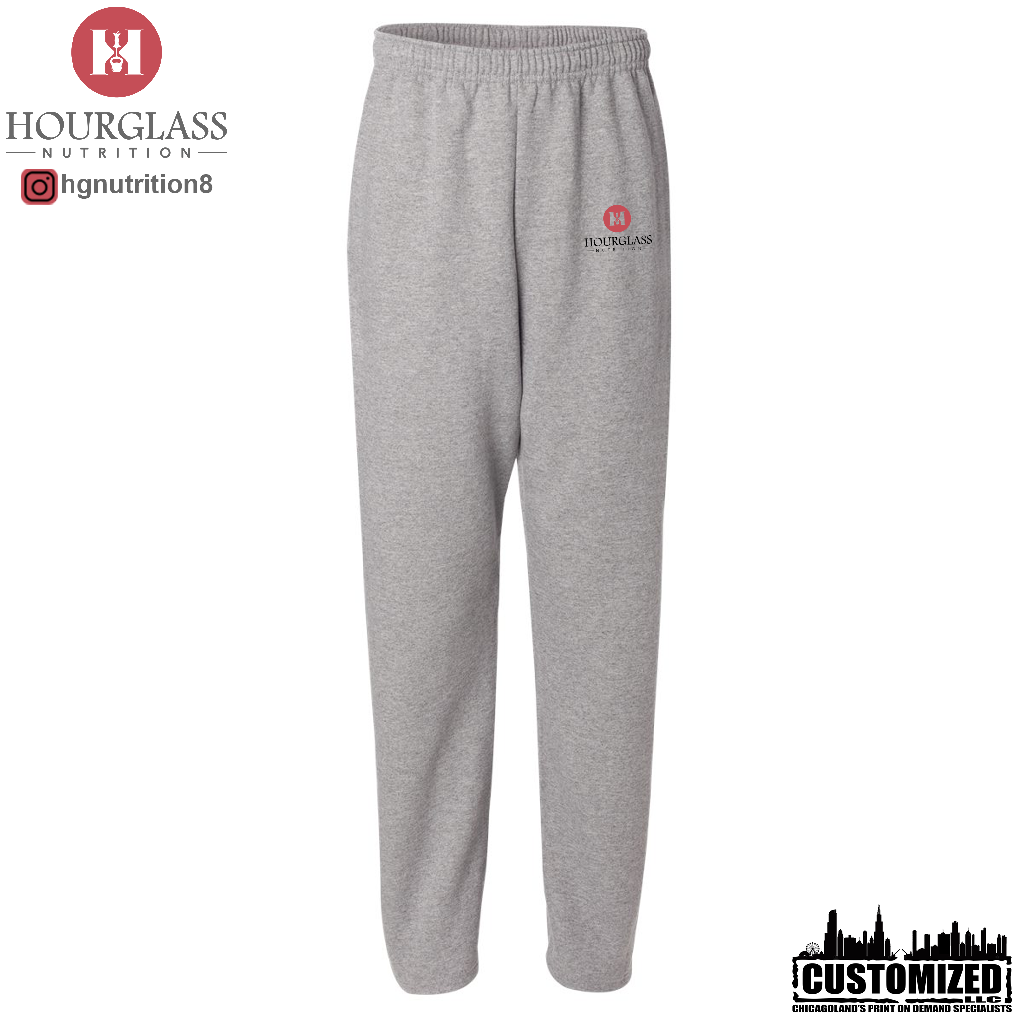 Hourglass Nutrition Open-Bottom Sweatpants with Pockets - Oxford