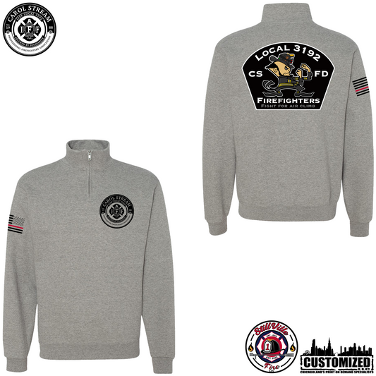 Carol Stream FD Cadet Collar Quarter-Zip Sweatshirt - Oxford