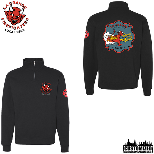 La Grange FD Duty 1/4 Zip Sweatshirt - Black