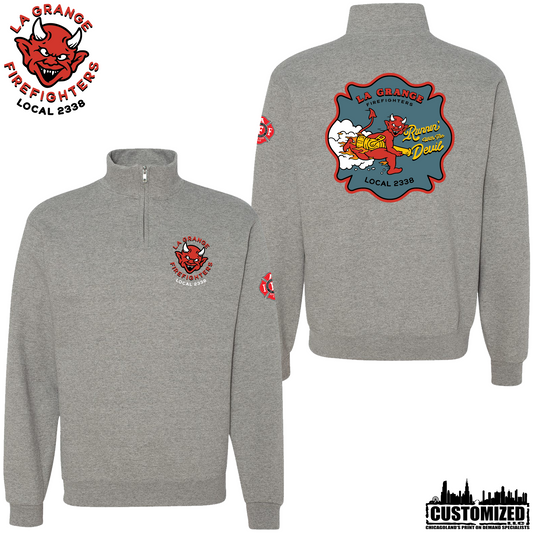 La Grange FD Duty 1/4 Zip Sweatshirt - Oxford