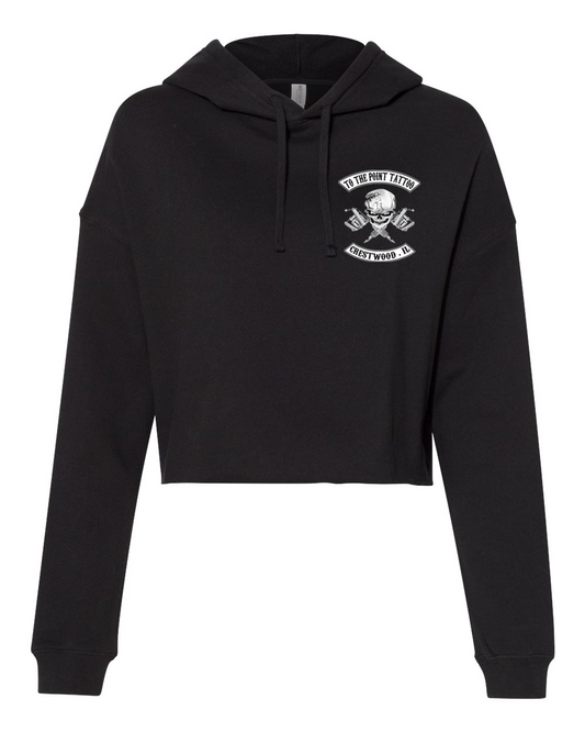 To The Point Tattoo "OG" Women's Crop Hoodie Style1 - Black