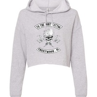 To The Point Tattoo "OG" Women's Crop Hoodie Style2 - Grey Heather