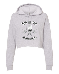 To The Point Tattoo "OG" Women's Crop Hoodie Style2 - Grey Heather