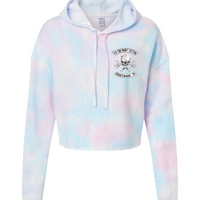 To The Point Tattoo "OG" Women's Crop Hoodie Style1 - Tie Dye Cotton Candy