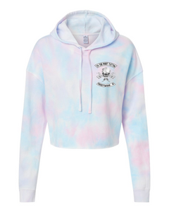To The Point Tattoo "OG" Women's Crop Hoodie Style1 - Tie Dye Cotton Candy