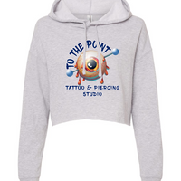 To The Point Piercing Studio Women's Crop Hoodie Style2 - Grey Heather