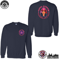 Carol Stream FD "Bomberos for a Cure" Gildan Crewneck Sweatshirt - Navy