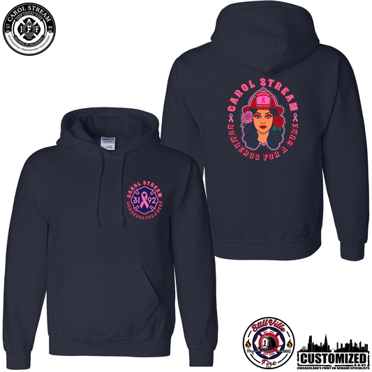 Carol Stream FD "Bomberos for a Cure" Gildan Pullover - Navy