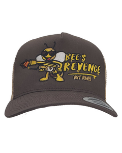 Bee's Revenge "OG"  Hot Honey Embroidered Trucker hat - Brown & Khaki