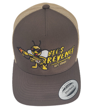 Load image into Gallery viewer, Bee&#39;s Revenge &quot;OG&quot;  Hot Honey Embroidered Trucker hat - Brown &amp; Khaki