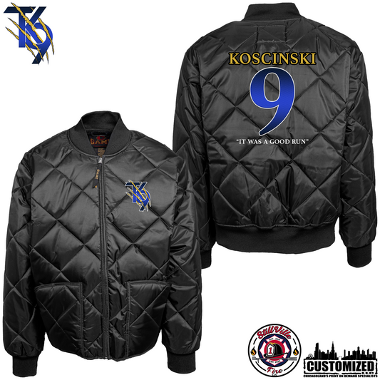 TK9 Embroidered Game Workwear Bravest Jacket - Black
