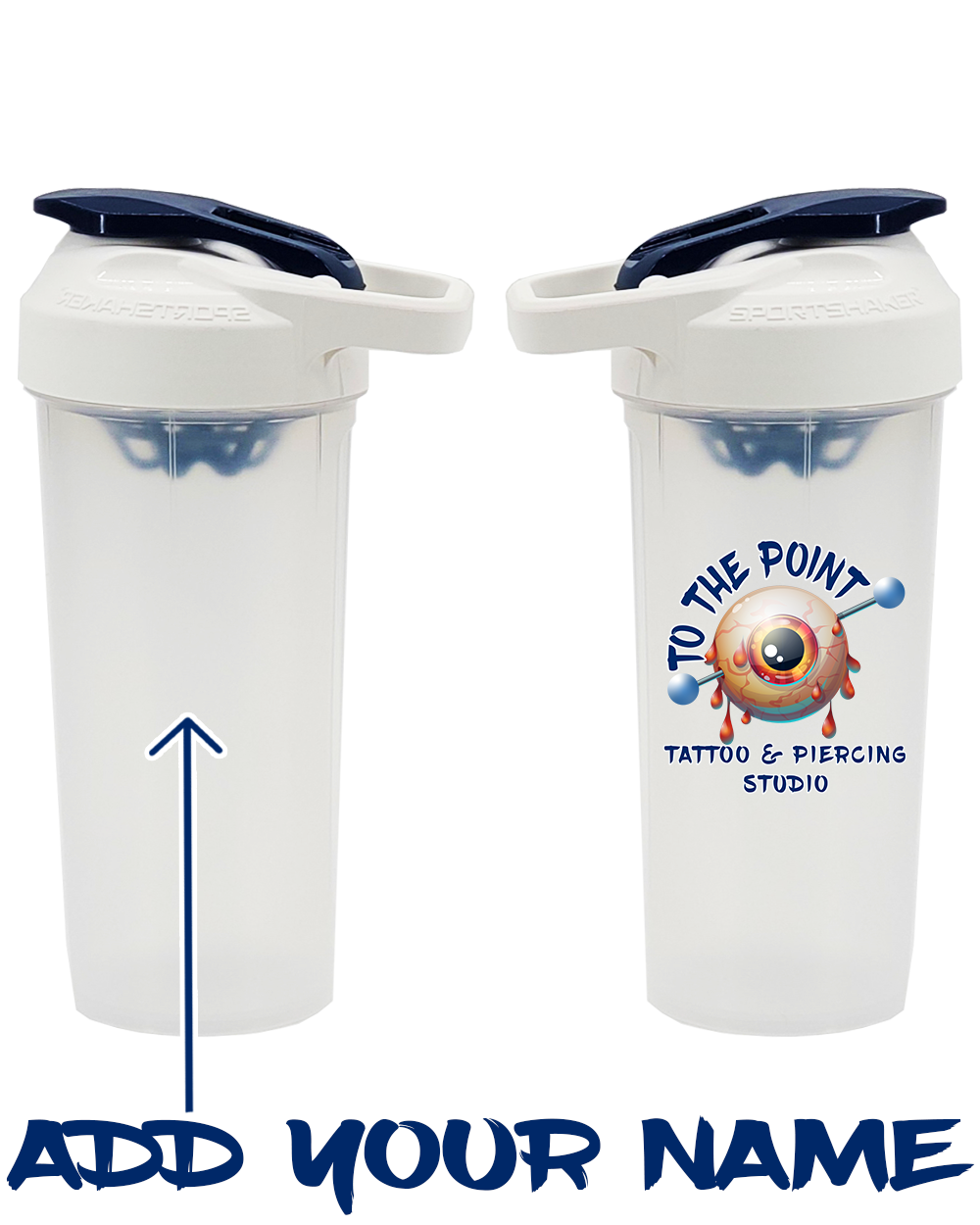 To The Point Piercing Studio 27oz. Sportshaker USA Shaker Cup - Clear