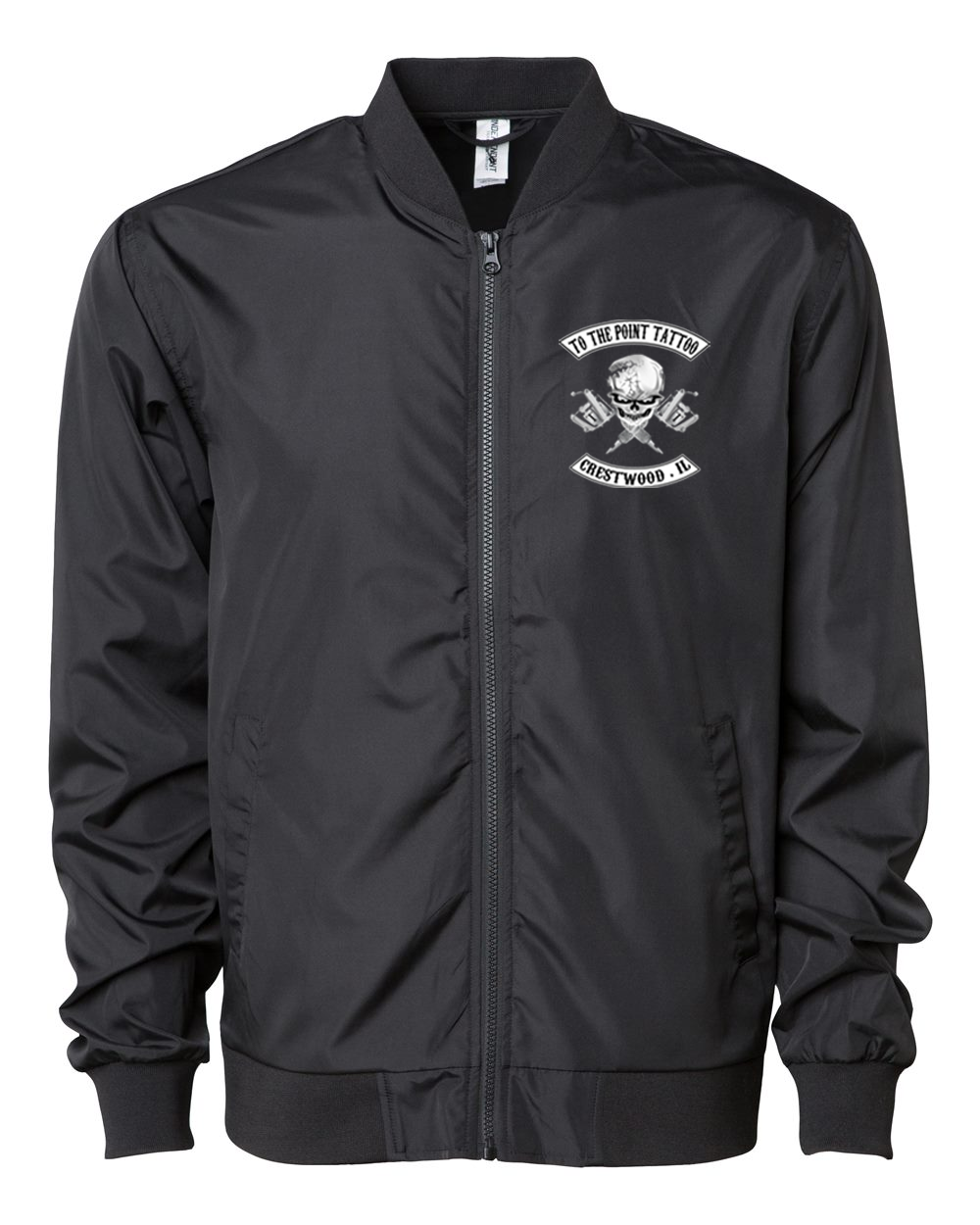 To The Point Tattoo "OG" Lightweight Bomber Jacket - Black