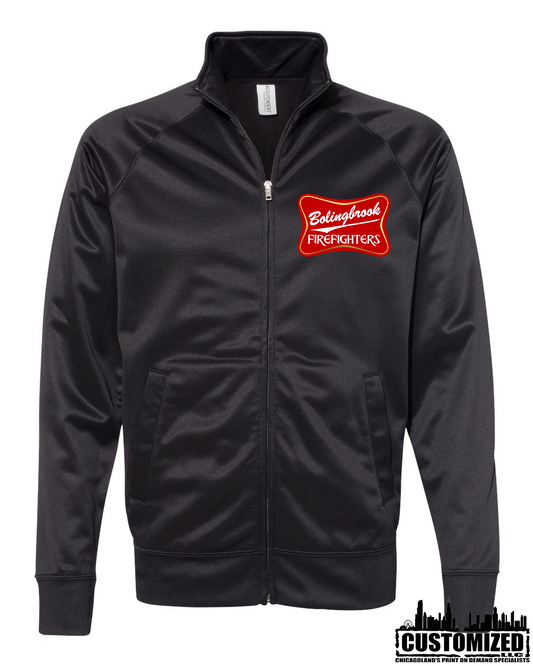 Bolingbrook FD "Miller Style" Lightweight Poly-Fleece Track Jacket - Black