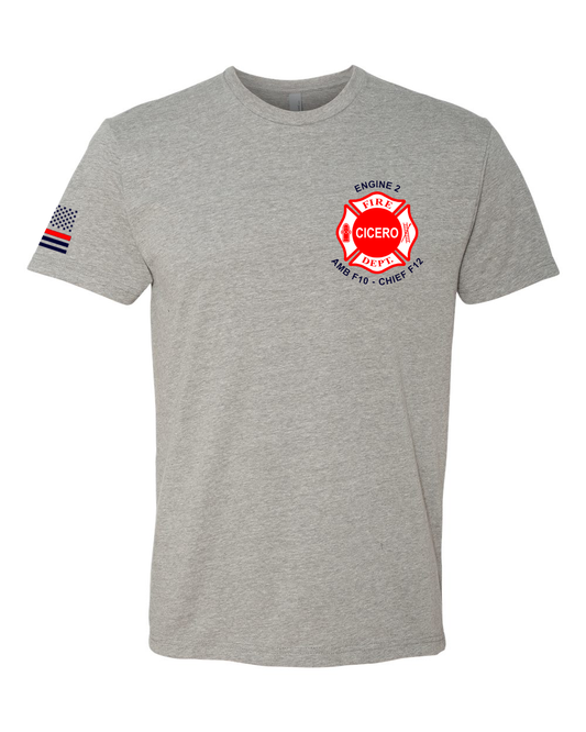 CFD Engine#2 Next Level shirt - Heather Grey