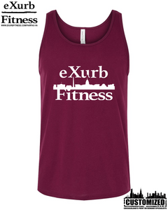 Exurb Fitness "DC Skyline" Jersey Tank - Maroon