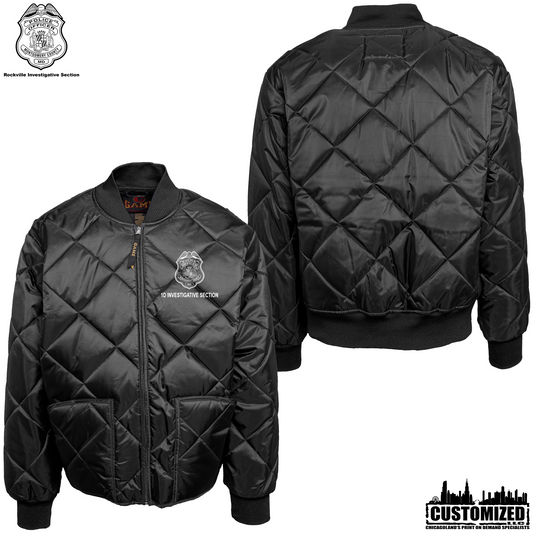 MCPD 1DIS Embroidered Game Sportwear The Bravest Jacket - Black