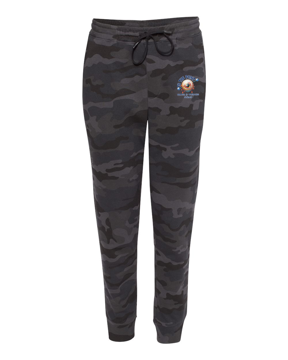 To The Point Piercing Studio Midweight Fleece Pants w/Pockets - Black Camo