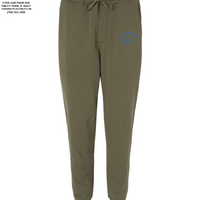 The Barketplace Midweight Fleece Pants w/Pockets (Blue Logo) - Army