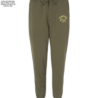 The Barketplace Midweight Fleece Pants w/Pockets (Yellow Logo) - Army