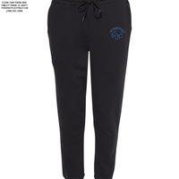 The Barketplace Midweight Fleece Pants w/Pockets (Blue Logo) - Black