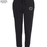 The Barketplace Midweight Fleece Pants w/Pockets (Yellow Logo) - Black