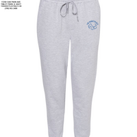 The Barketplace Midweight Fleece Pants w/Pockets (Blue Logo) - Grey Heather