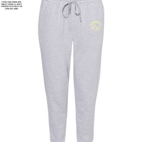 The Barketplace Midweight Fleece Pants w/Pockets (Yellow Logo) - Grey Heather
