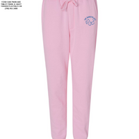 The Barketplace Midweight Fleece Pants w/Pockets (Blue Logo) - Pink