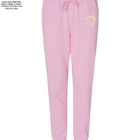 The Barketplace Midweight Fleece Pants w/Pockets (Yellow Logo) - Pink
