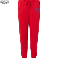 The Barketplace Midweight Fleece Pants w/Pockets (Blue Logo) - Red